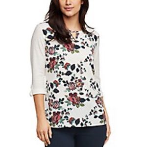 Van Heusen Floral Knit Top Sz L